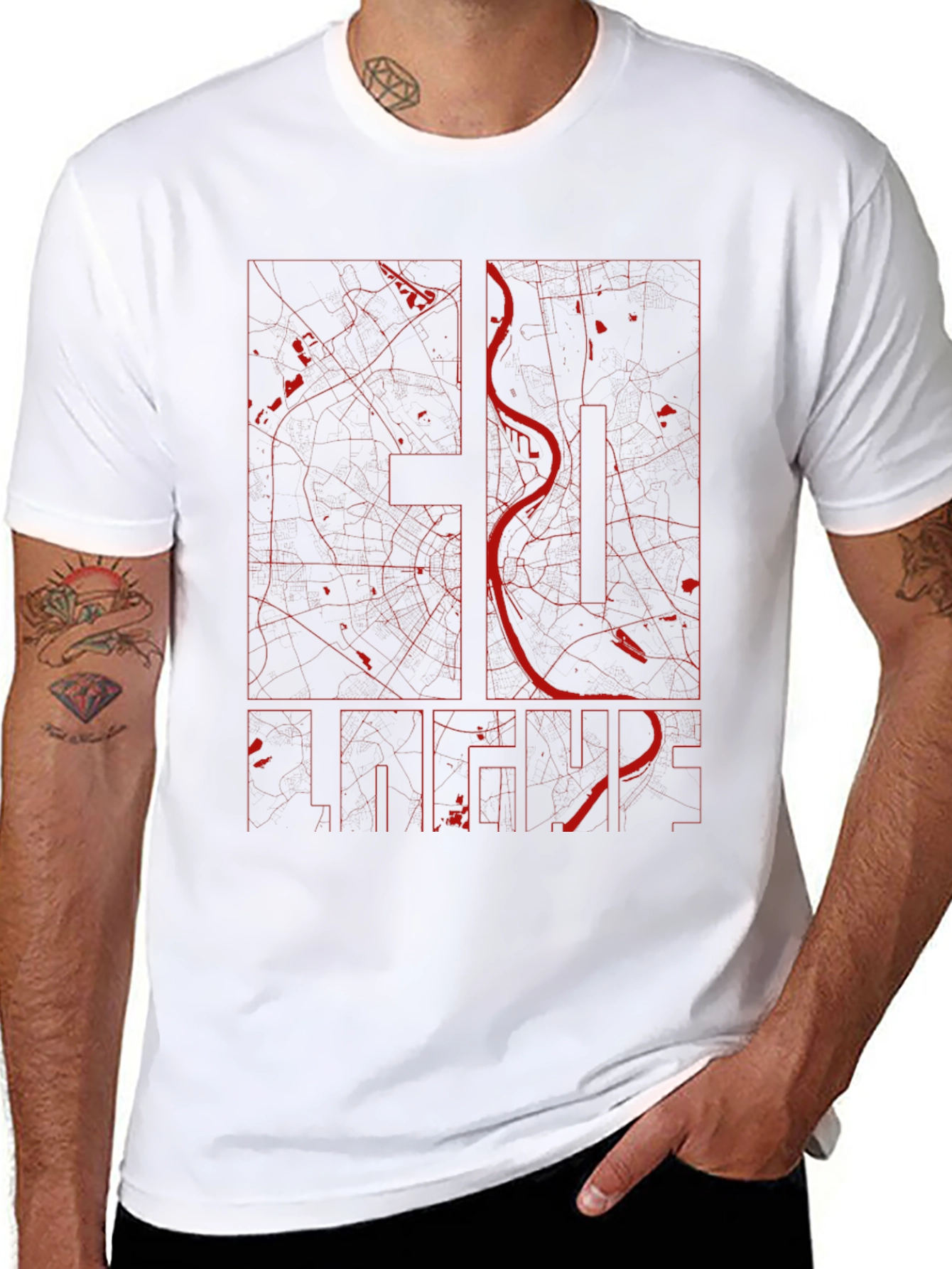 St. Louis City Map Graphic T-Shirt
