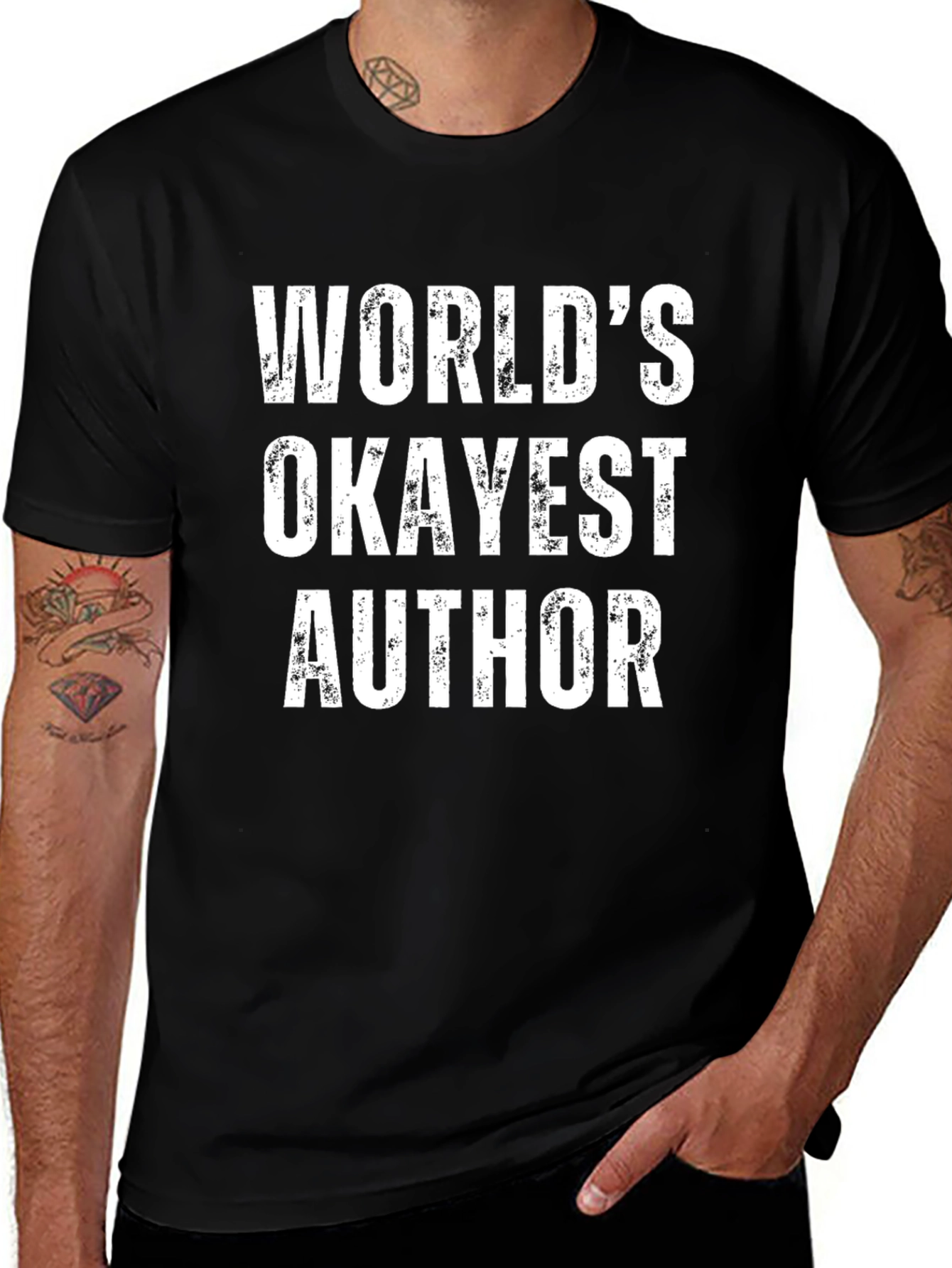 Worlds Okayest Author - Funny T-Shirt