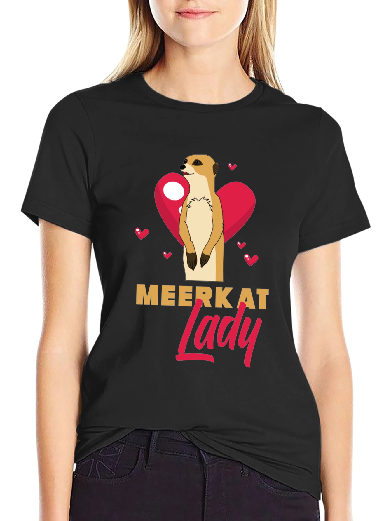 Meerkat Lady T-Shirt - Cute Animal Graphic Tee