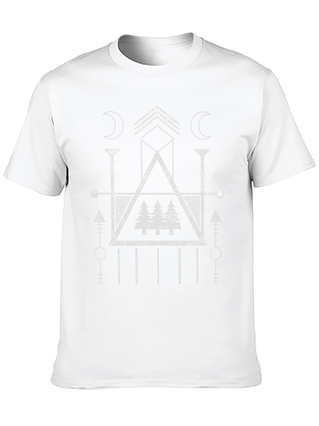 Geometric Forest Graphic T-Shirt - Mens Black Tee