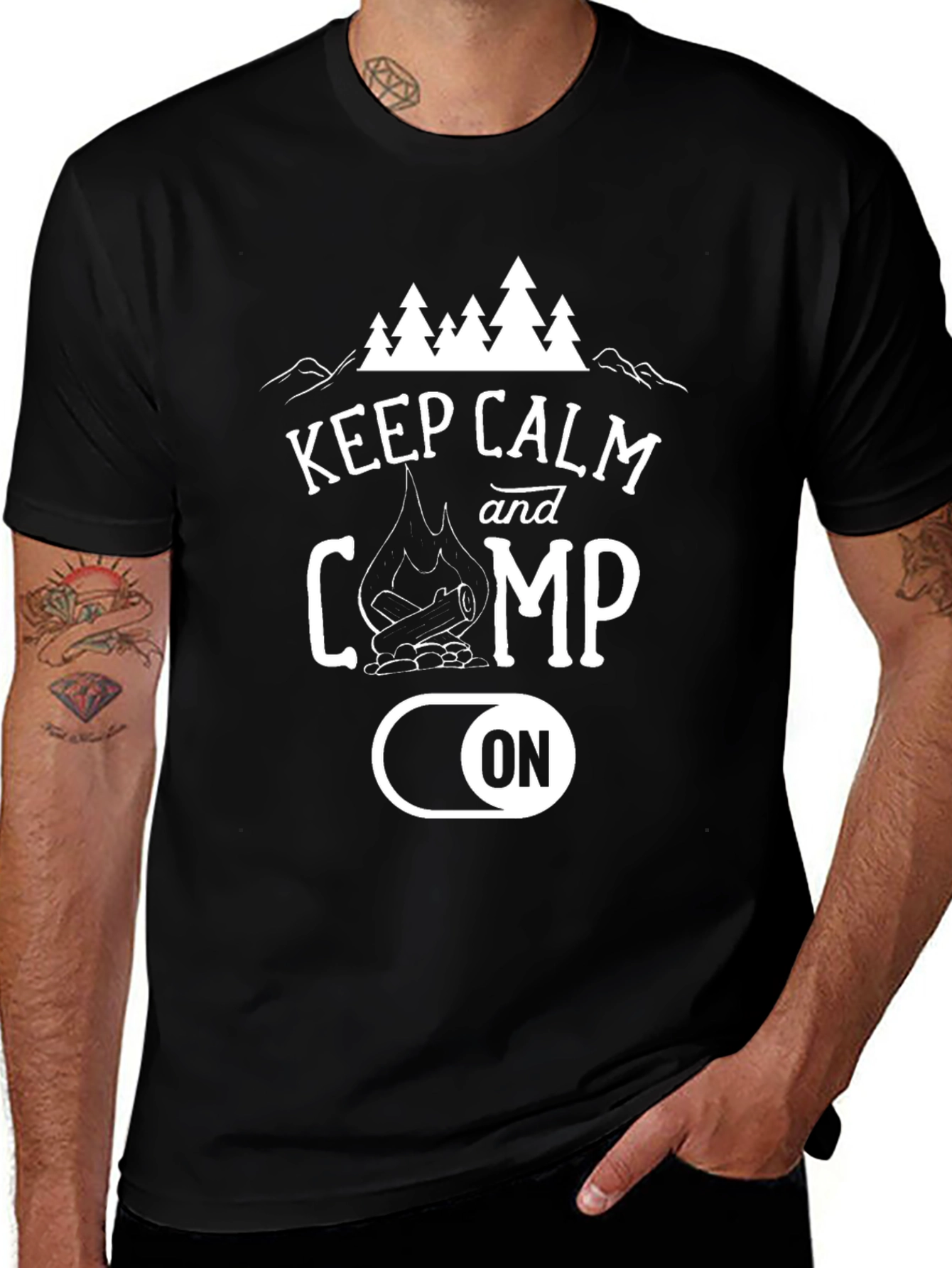 Keep Calm and Camp On Graphic Tee