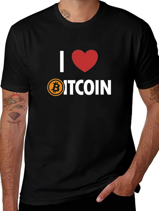I Heart Bitcoin T-Shirt - Crypto Lover Tee
