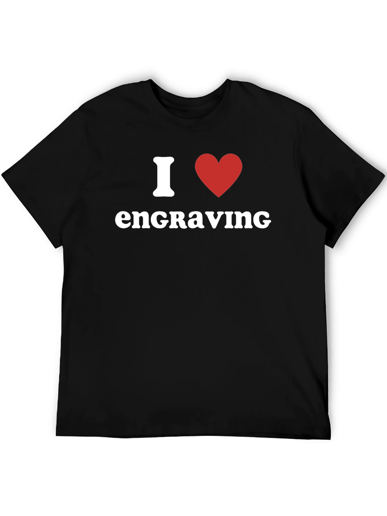 I Heart Engraving Black T-Shirt
