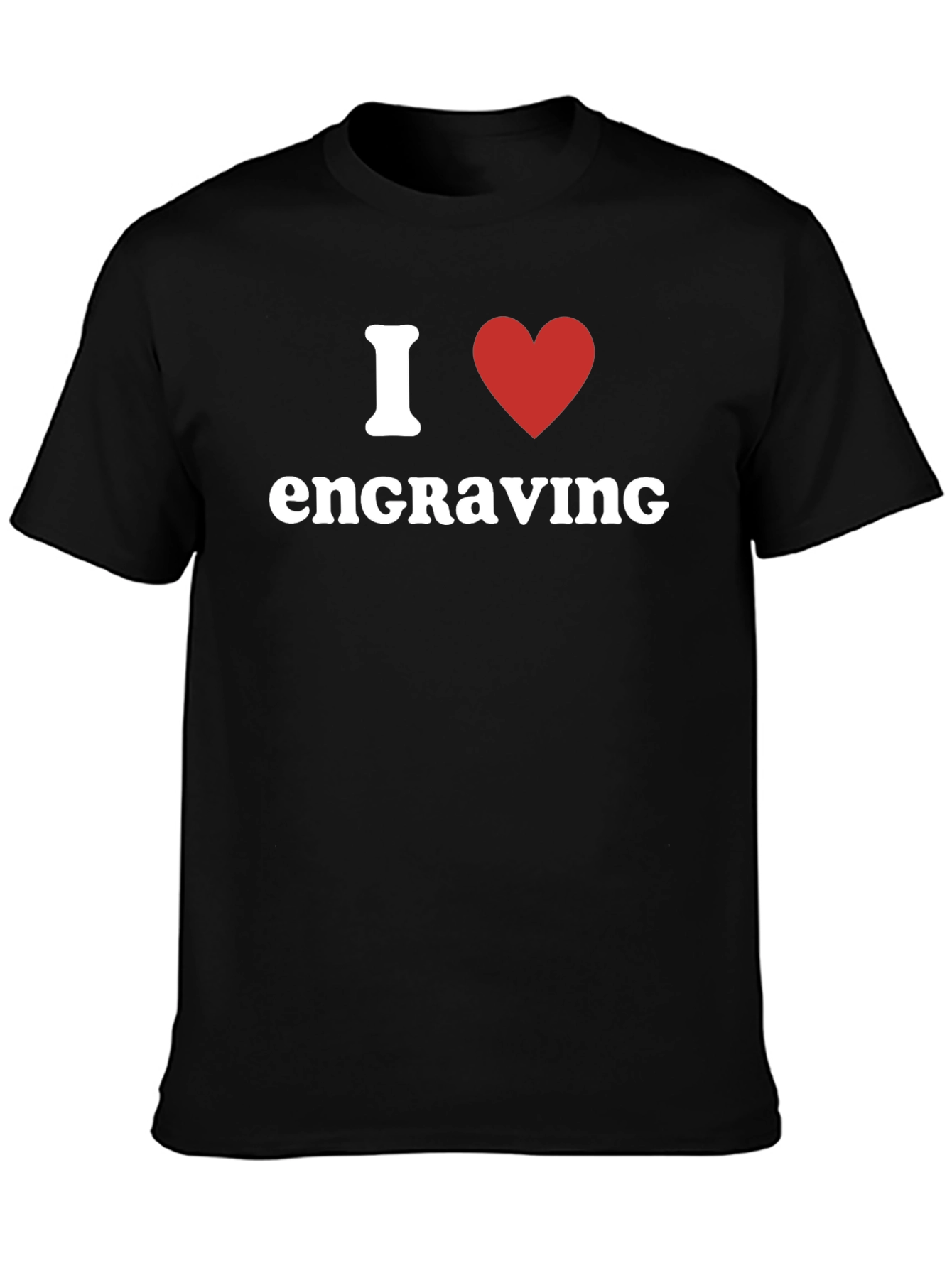I Heart Engraving Black T-Shirt