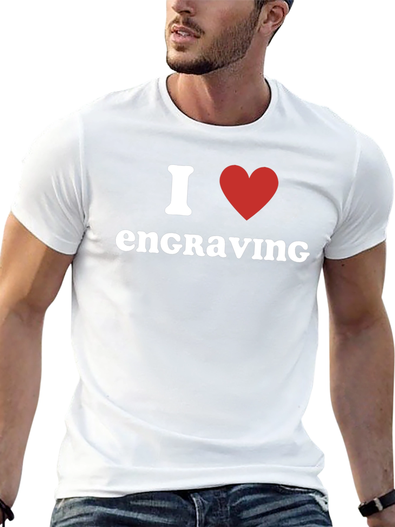 I Heart Engraving Black T-Shirt