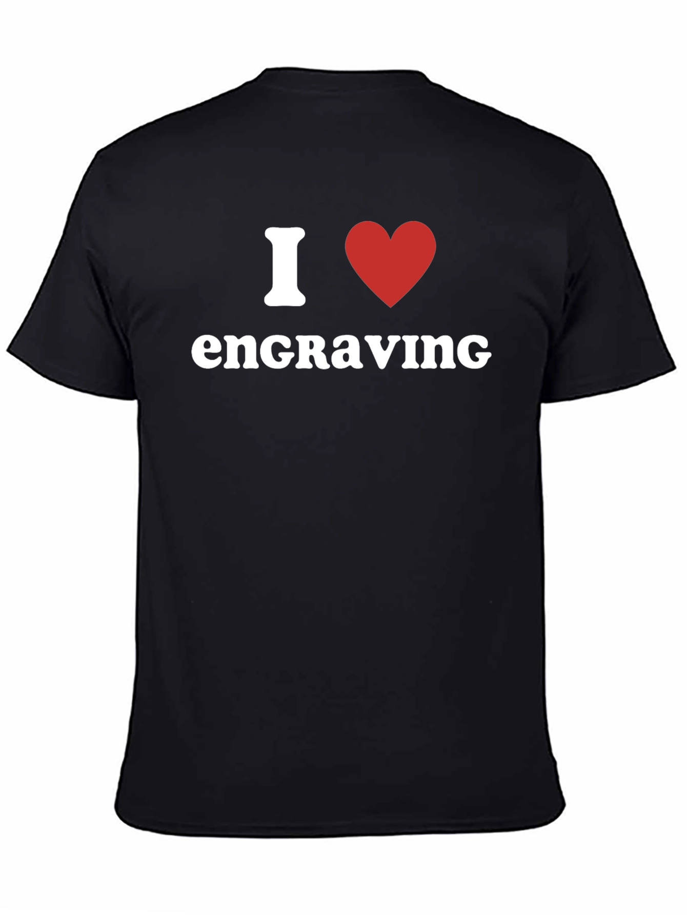 I Heart Engraving Black T-Shirt