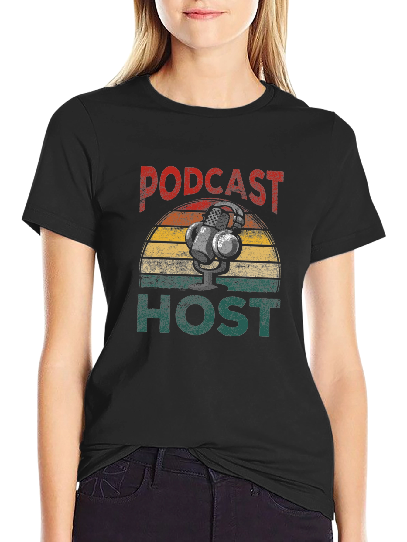 Podcast Host Retro Graphic T-Shirt