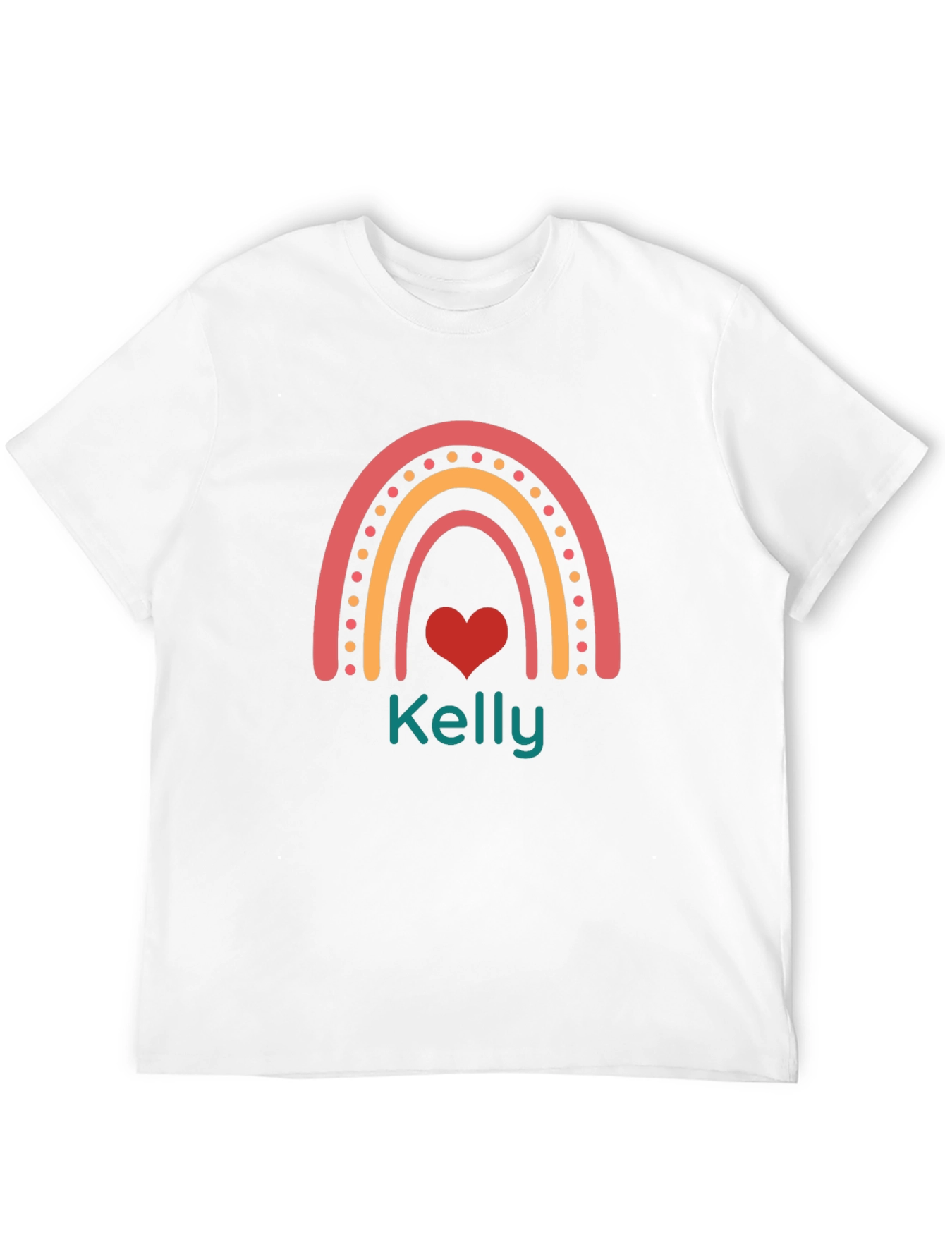 Personalized Rainbow Heart T-Shirt