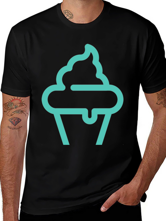 Cupcake Graphic Tee - Black Cotton Comfort