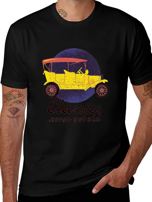 Classic Car Graphic T-Shirt - Vintage Style