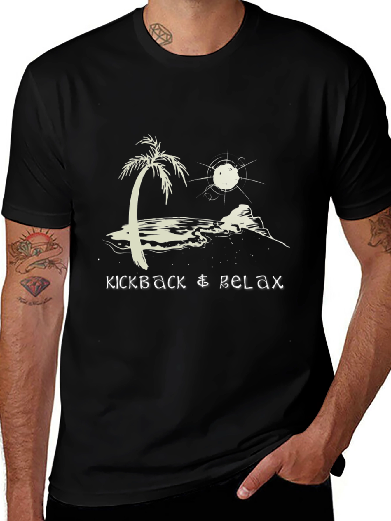 Kickback & Relax T-Shirt - Black Relaxed Fit