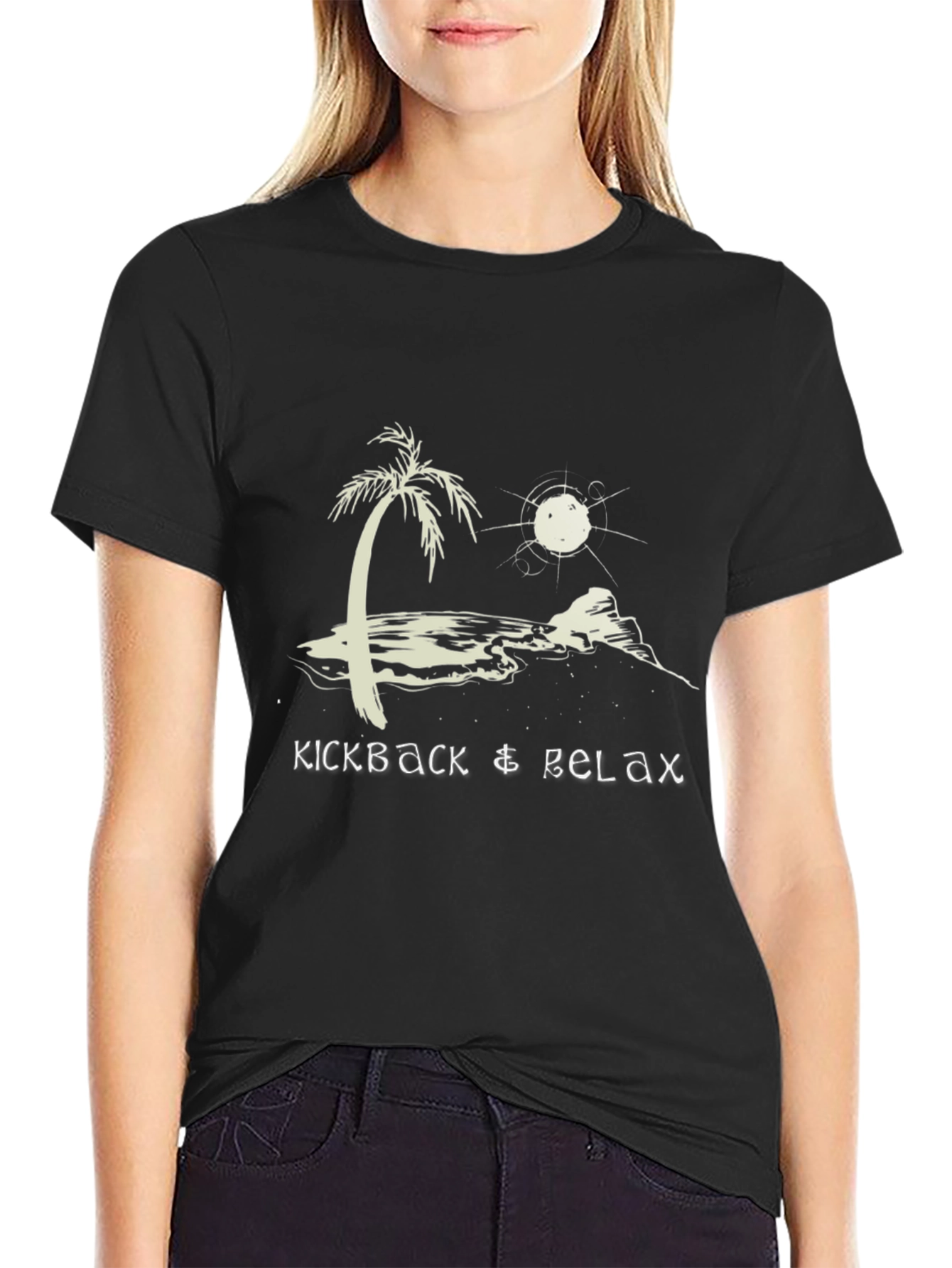 Kickback & Relax T-Shirt - Black Relaxed Fit
