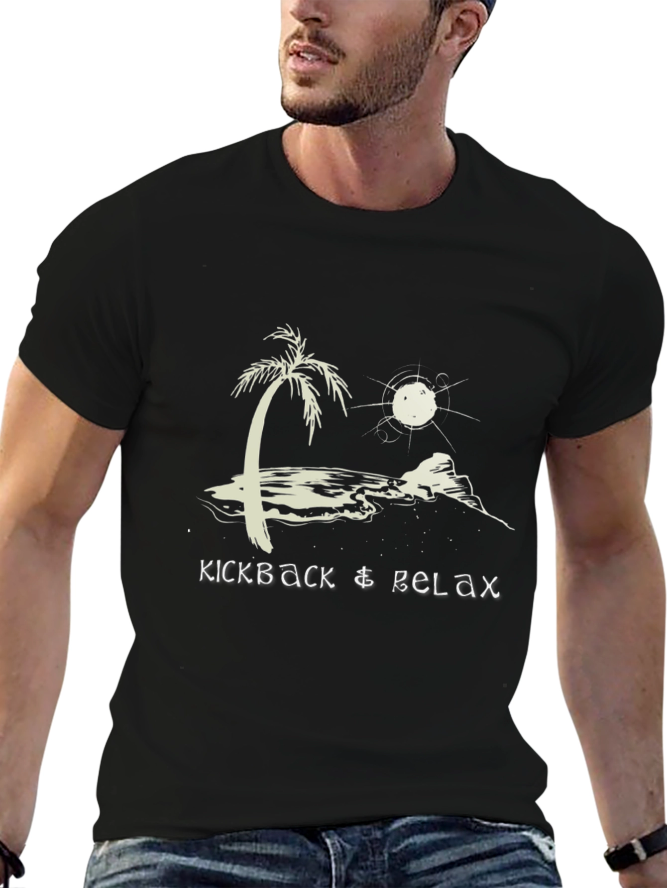 Kickback & Relax T-Shirt - Black Relaxed Fit