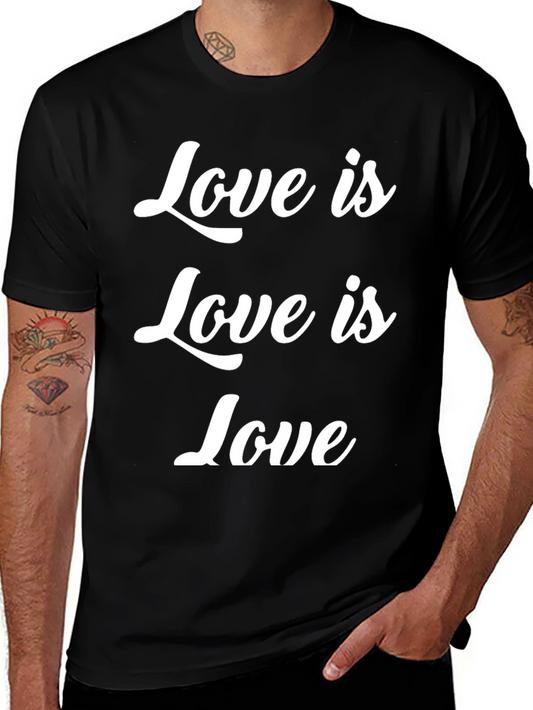 Love is Love Tee - Stylish Black Cotton T-Shirt