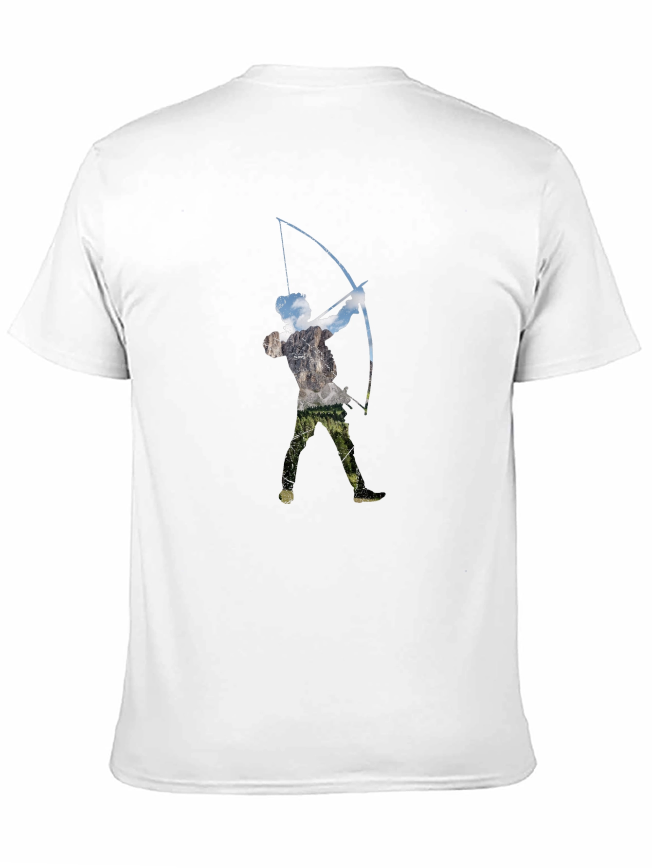Archer Silhouette Graphic Tee - Black Cotton Blend