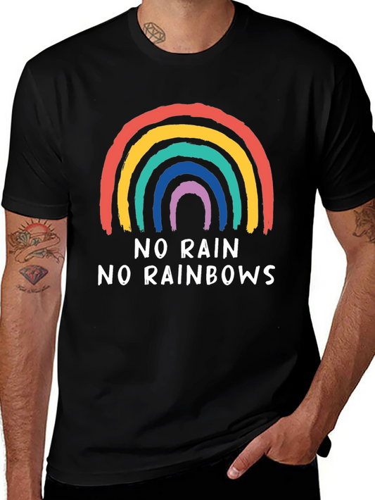 No Rain No Rainbows Graphic Tee - Black
