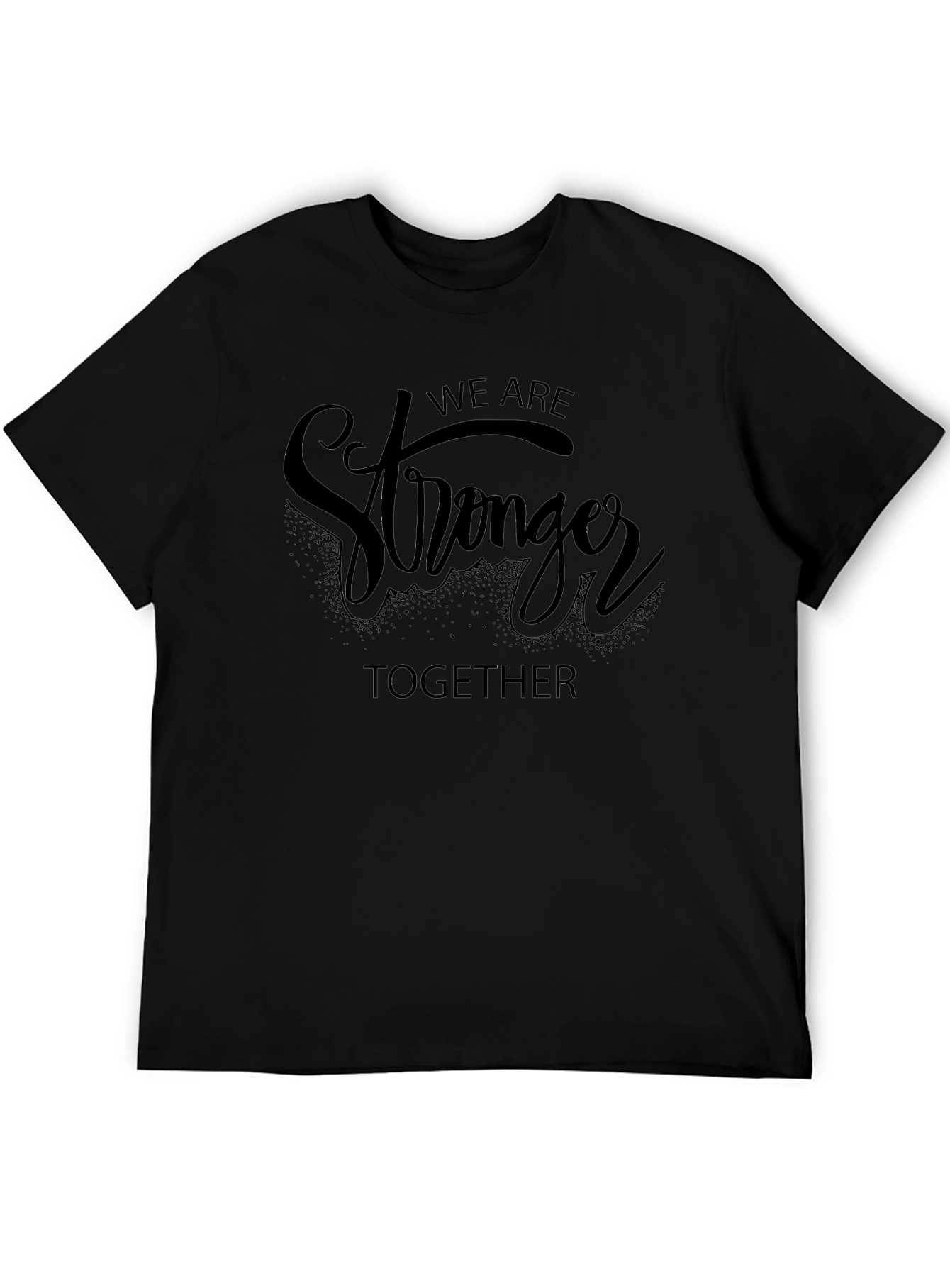 Stronger Together Black Graphic Tee