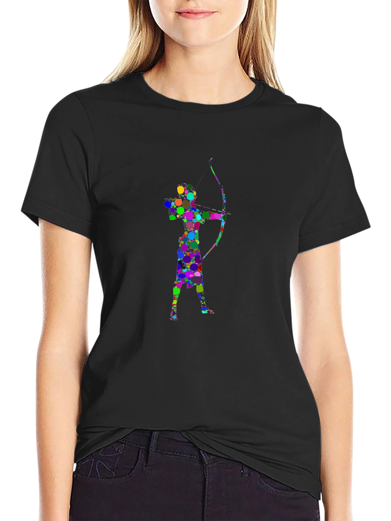 Archer Silhouette Graphic Tee - Stylish Black T-Shirt