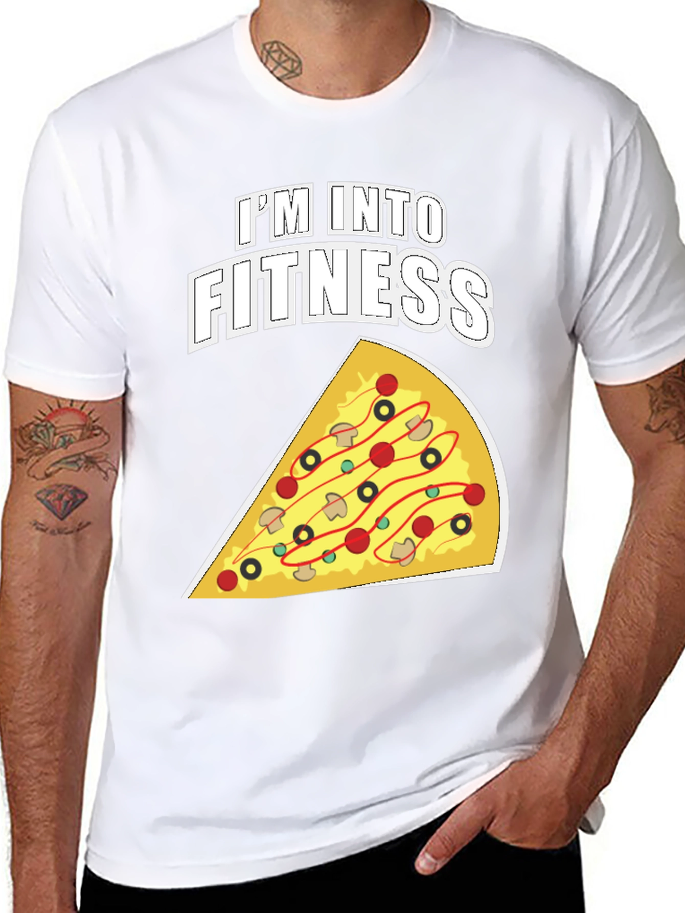 Im Into Fitness Pizza Graphic T-Shirt