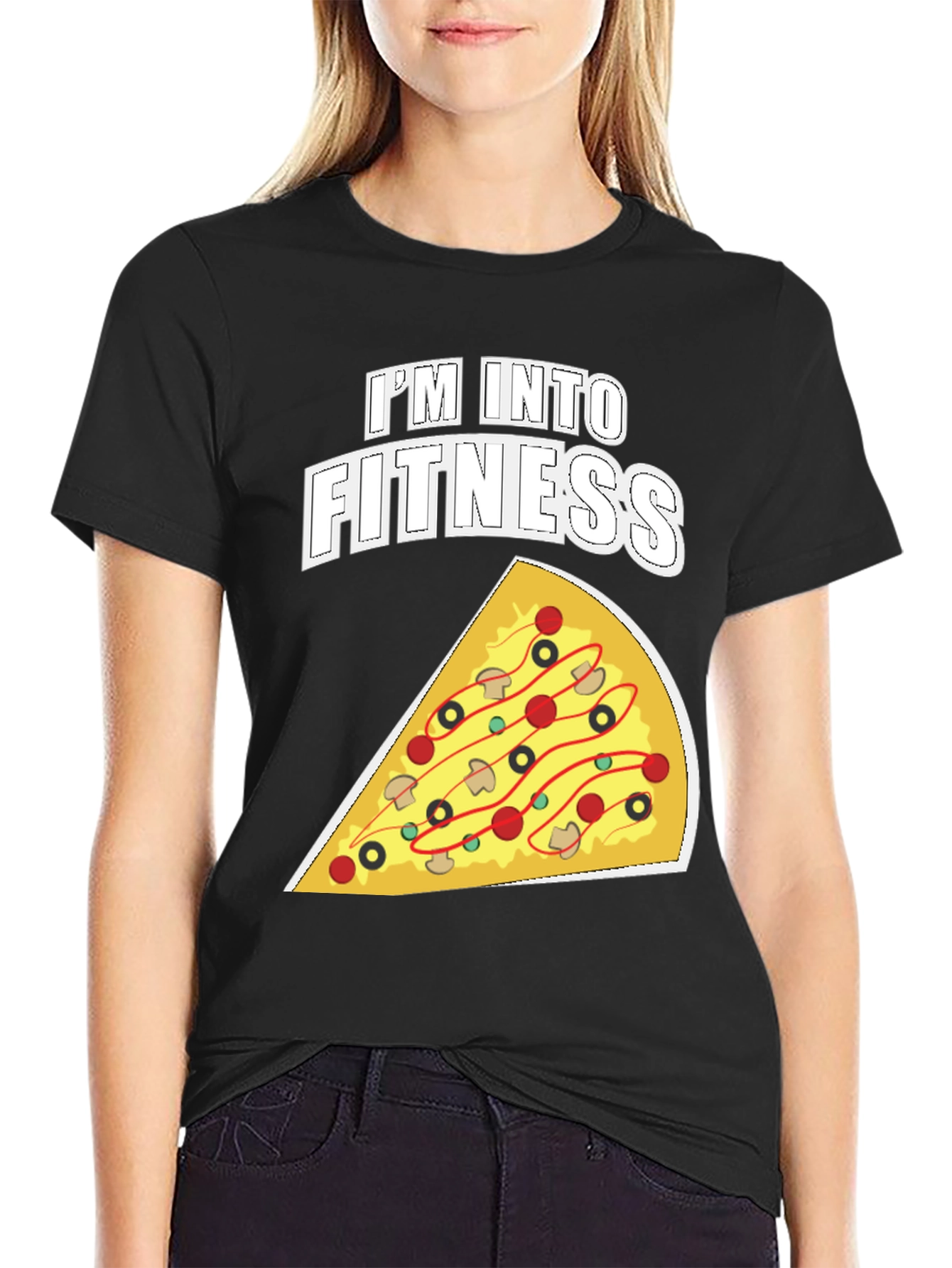 Im Into Fitness Pizza Graphic T-Shirt