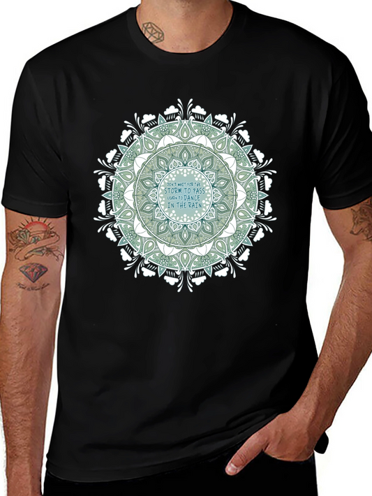Mandala Graphic Print Black T-Shirt