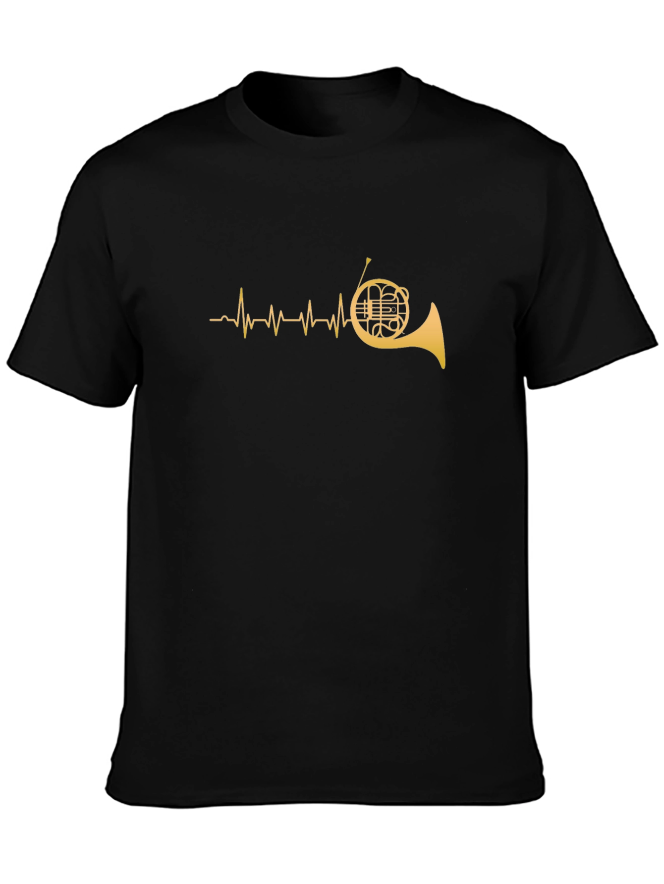 French Horn Heartbeat T-Shirt - Musician Tee