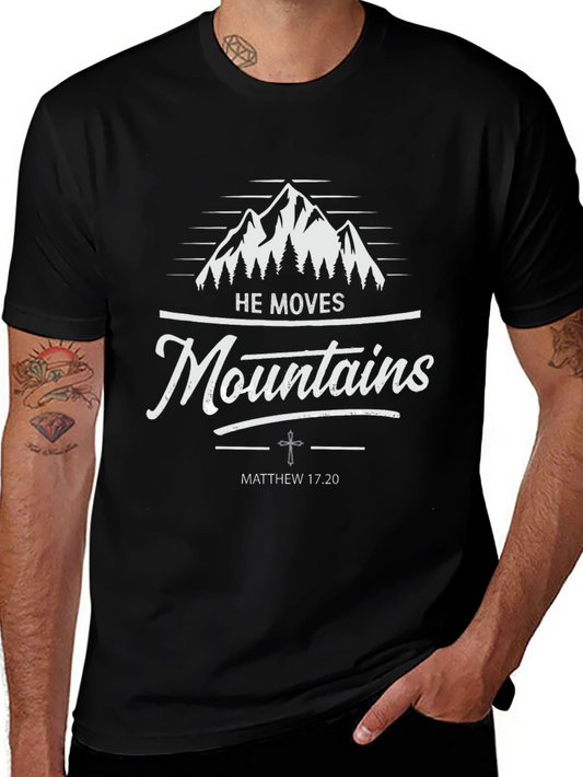 Faith-Based Mountain Graphic T-Shirt