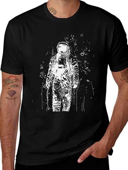 Astronaut Graphic T-Shirt - Black