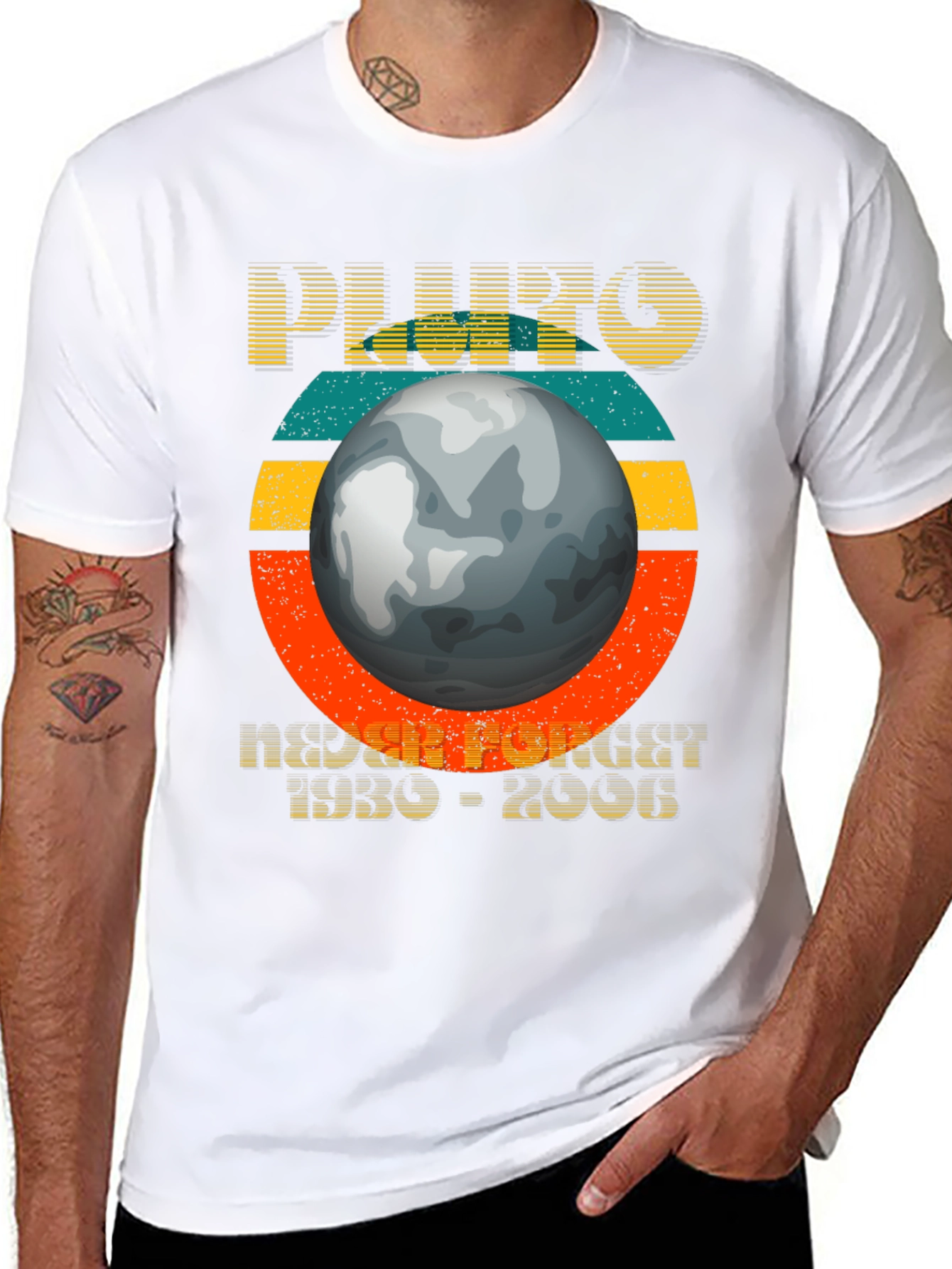 Pluto Never Forget 1930-2006 Graphic T-Shirt