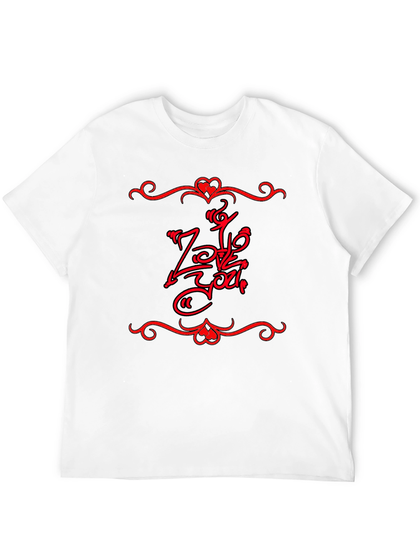 Love You Graphic Tee - Mens Black T-Shirt