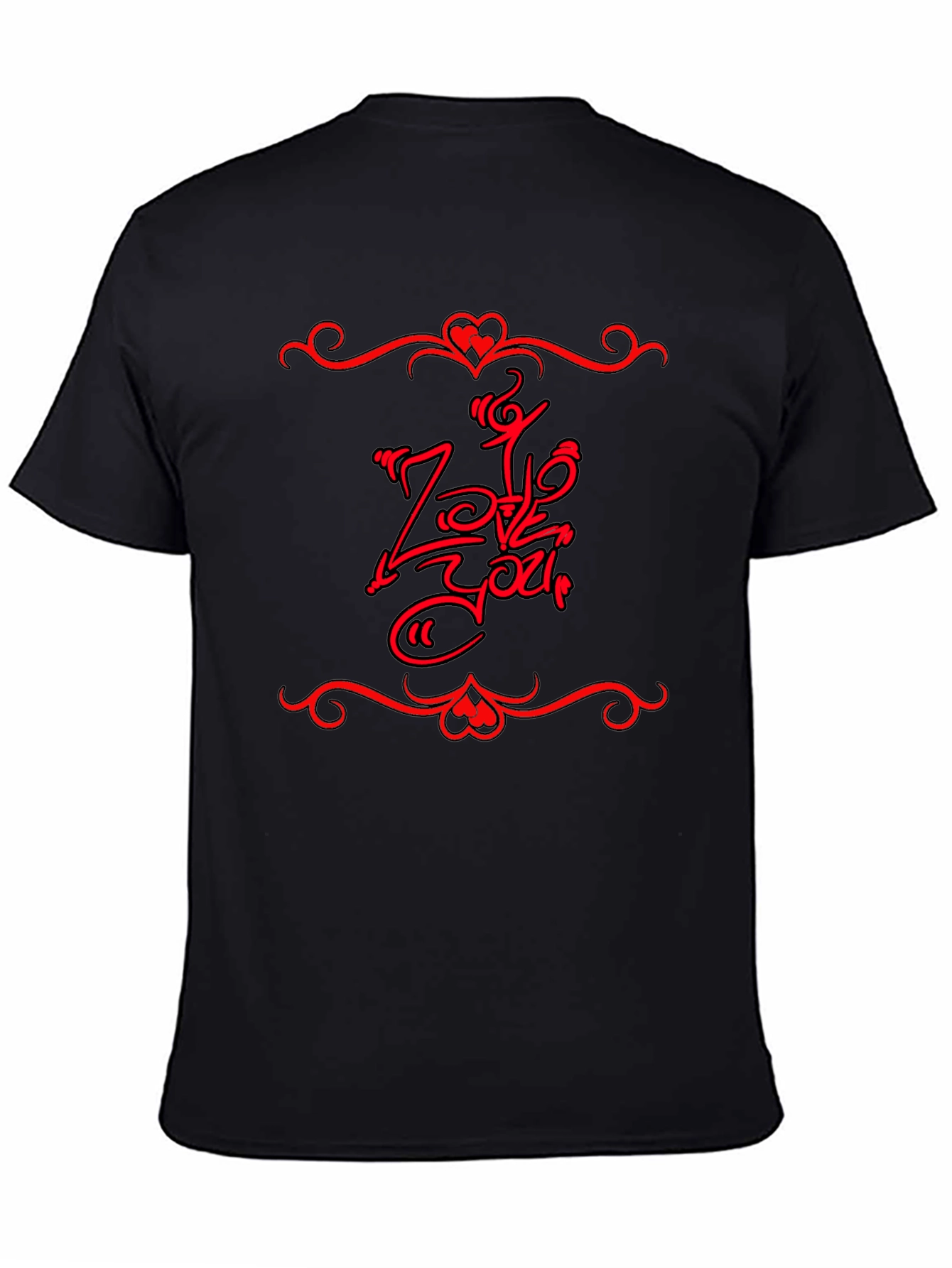 Love You Graphic Tee - Mens Black T-Shirt