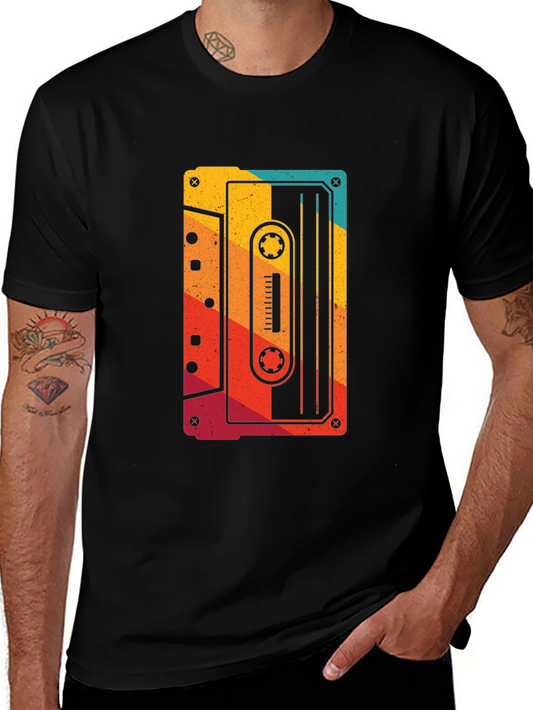 Retro Cassette Tape Graphic T-Shirt - Vintage Style