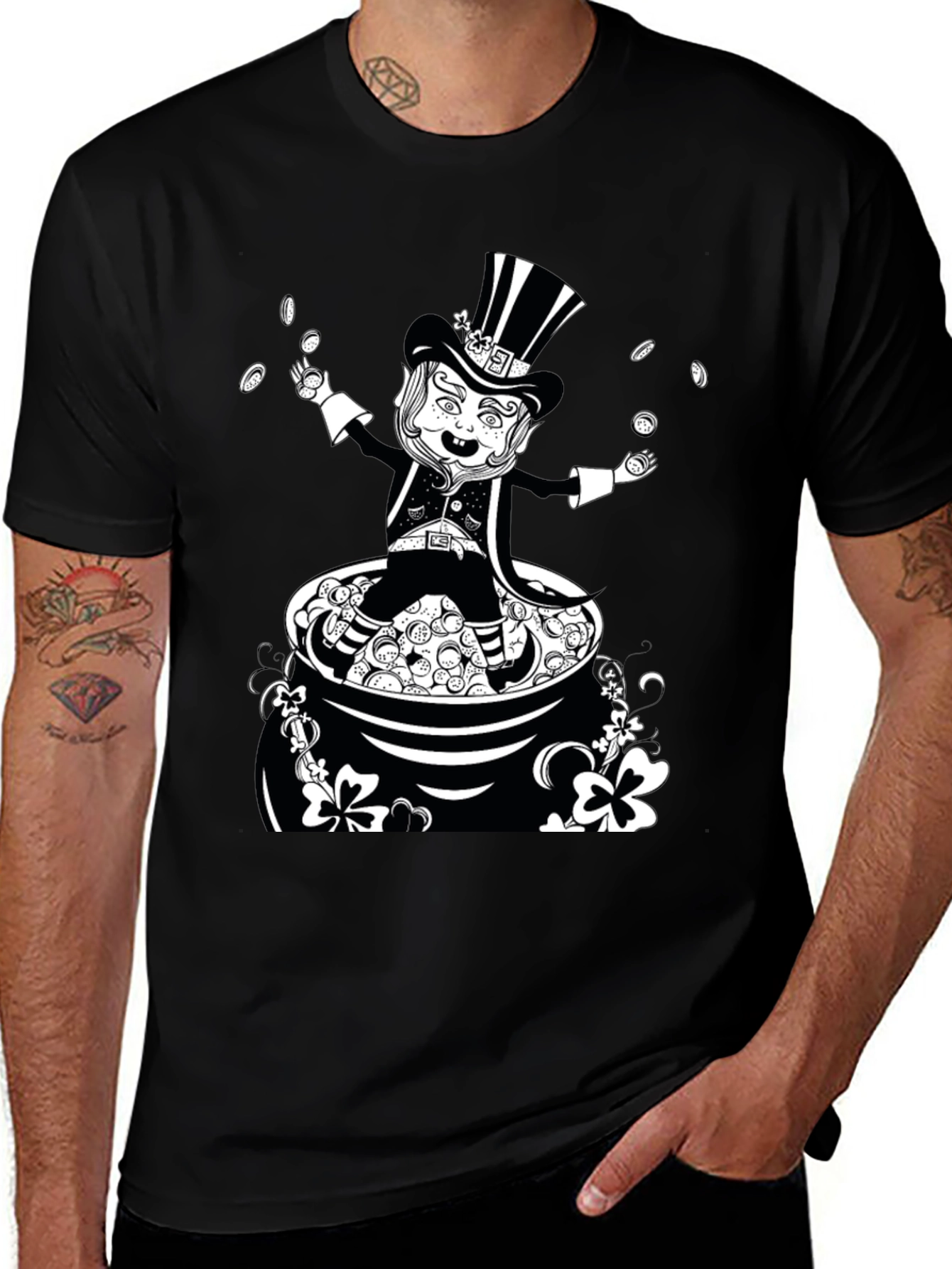 Leprechaun Pot of Gold Graphic T-Shirt