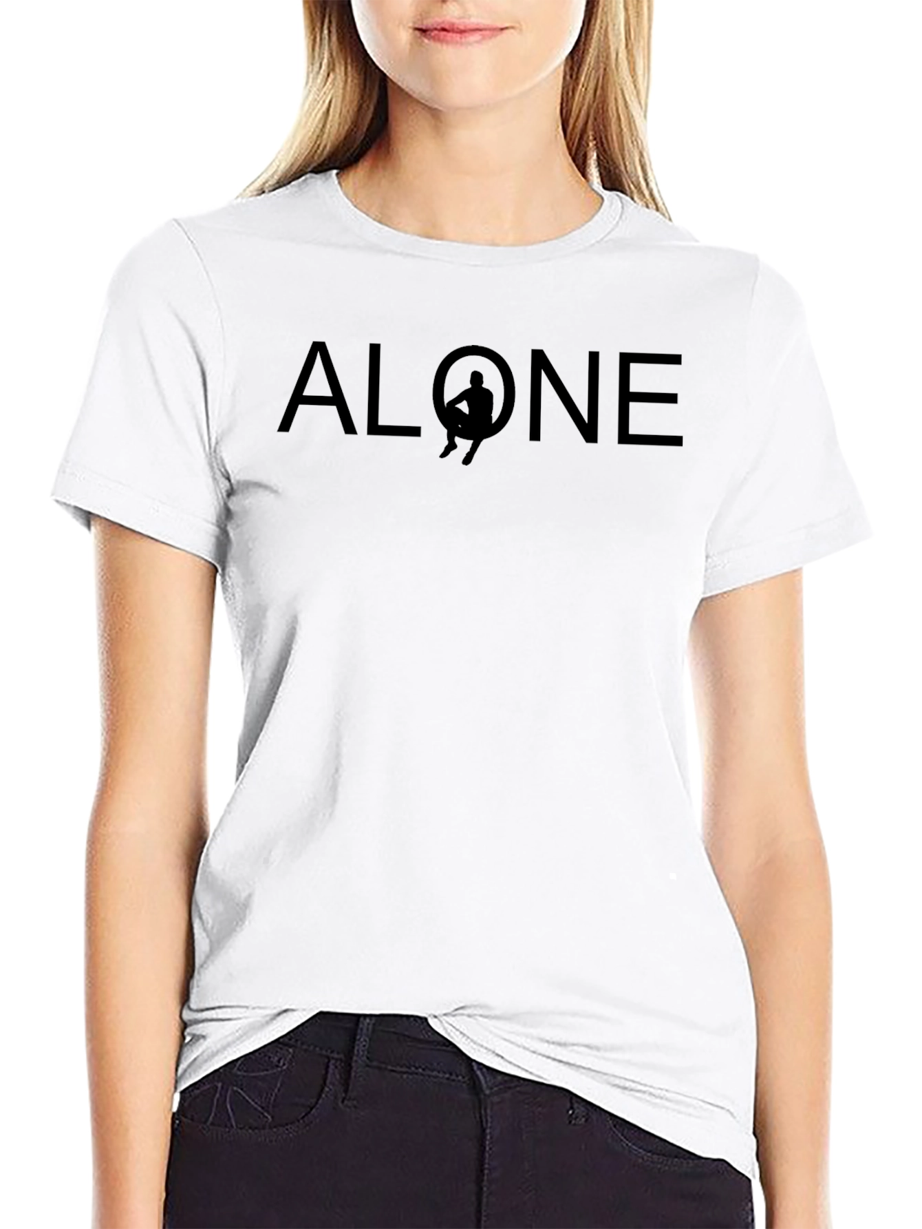 Alone Graphic Tee - Minimalist Design
