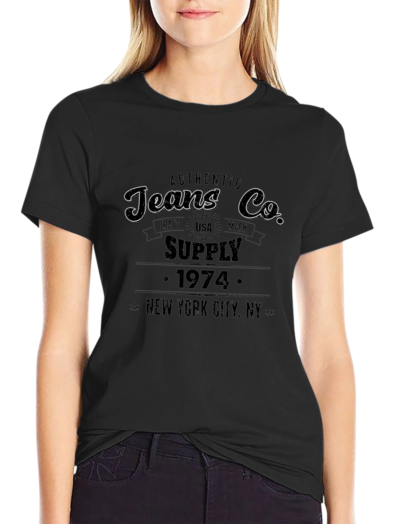 Authentic Jeans Co. Black T-Shirt
