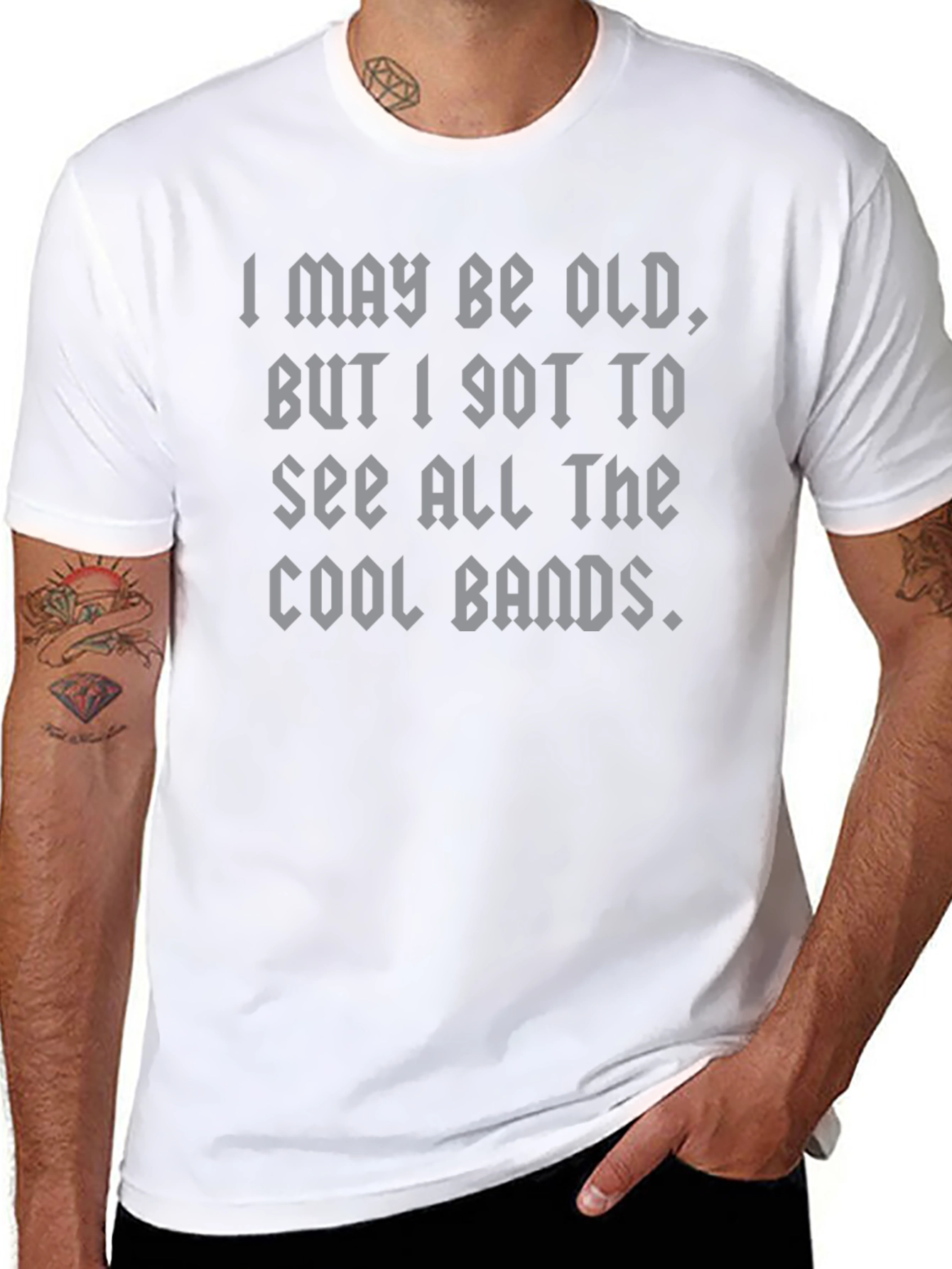 Cool Bands Tee - Black Cotton T-Shirt