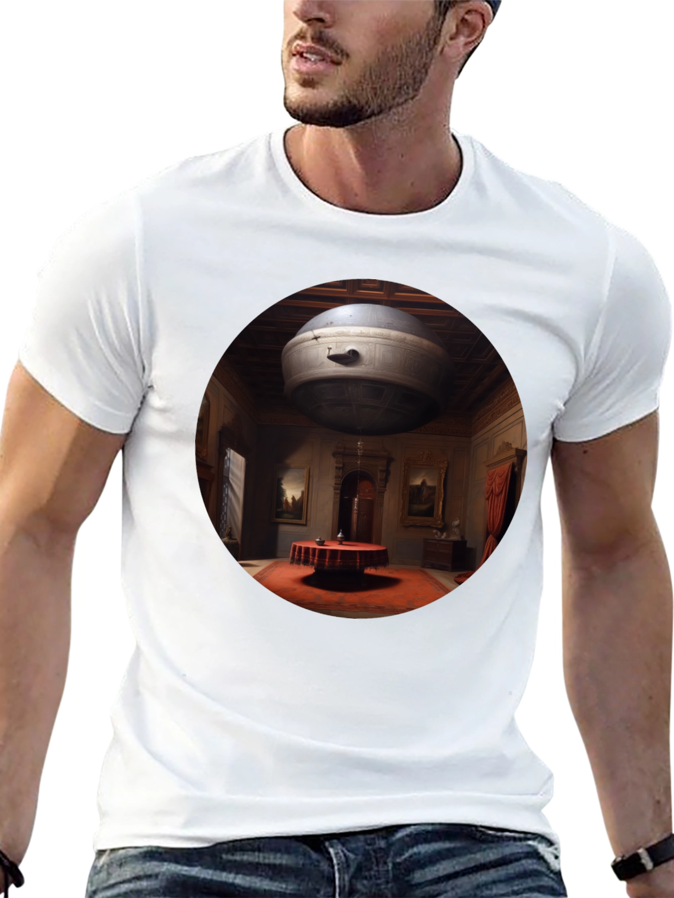 Retro Sci-Fi T-Shirt:  Flying Saucer Design