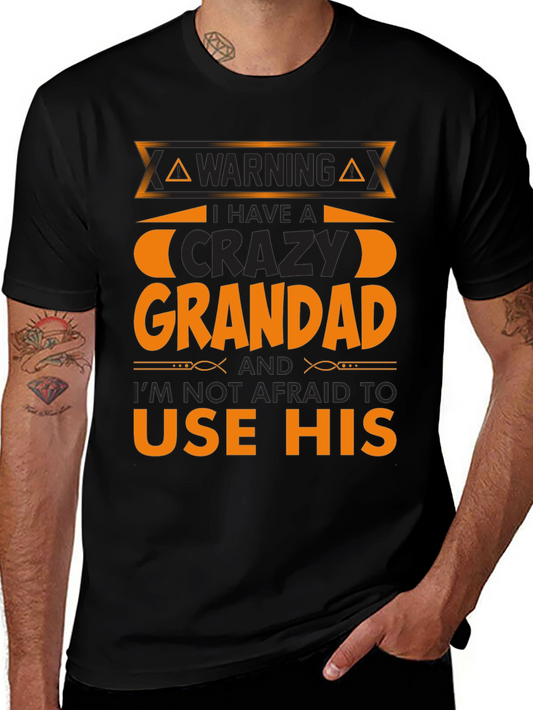 Crazy Grandad Warning T-Shirt