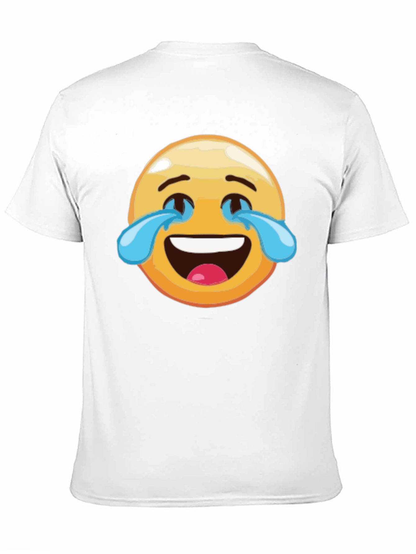 Laughing Emoji Graphic Tee - Black Cotton T-Shirt
