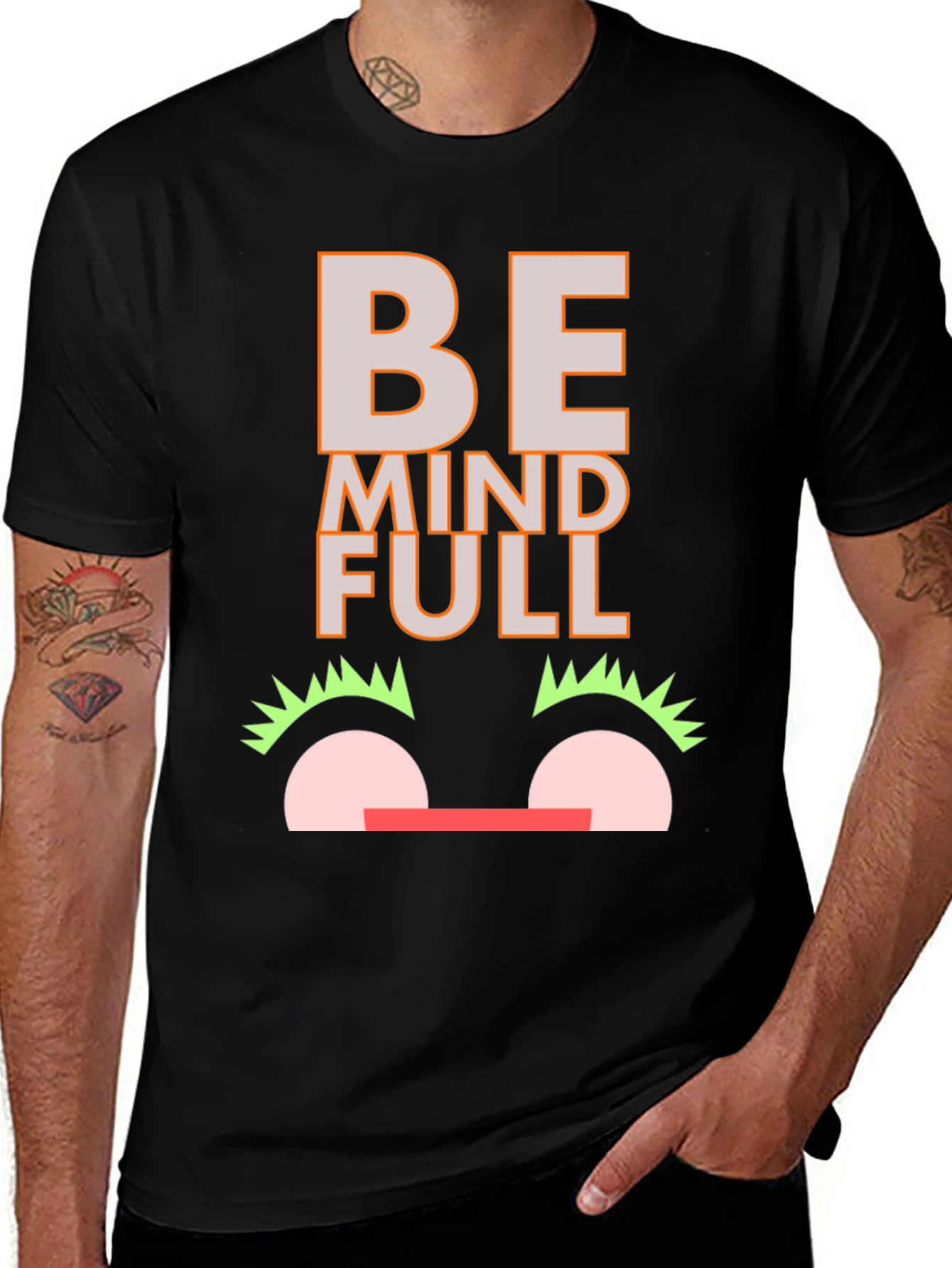 Be Mindful Graphic Tee - Black Casual Shirt