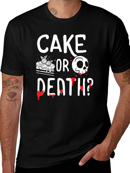 Cake or Death? Graphic Tee - Funny Halloween T-Shirt