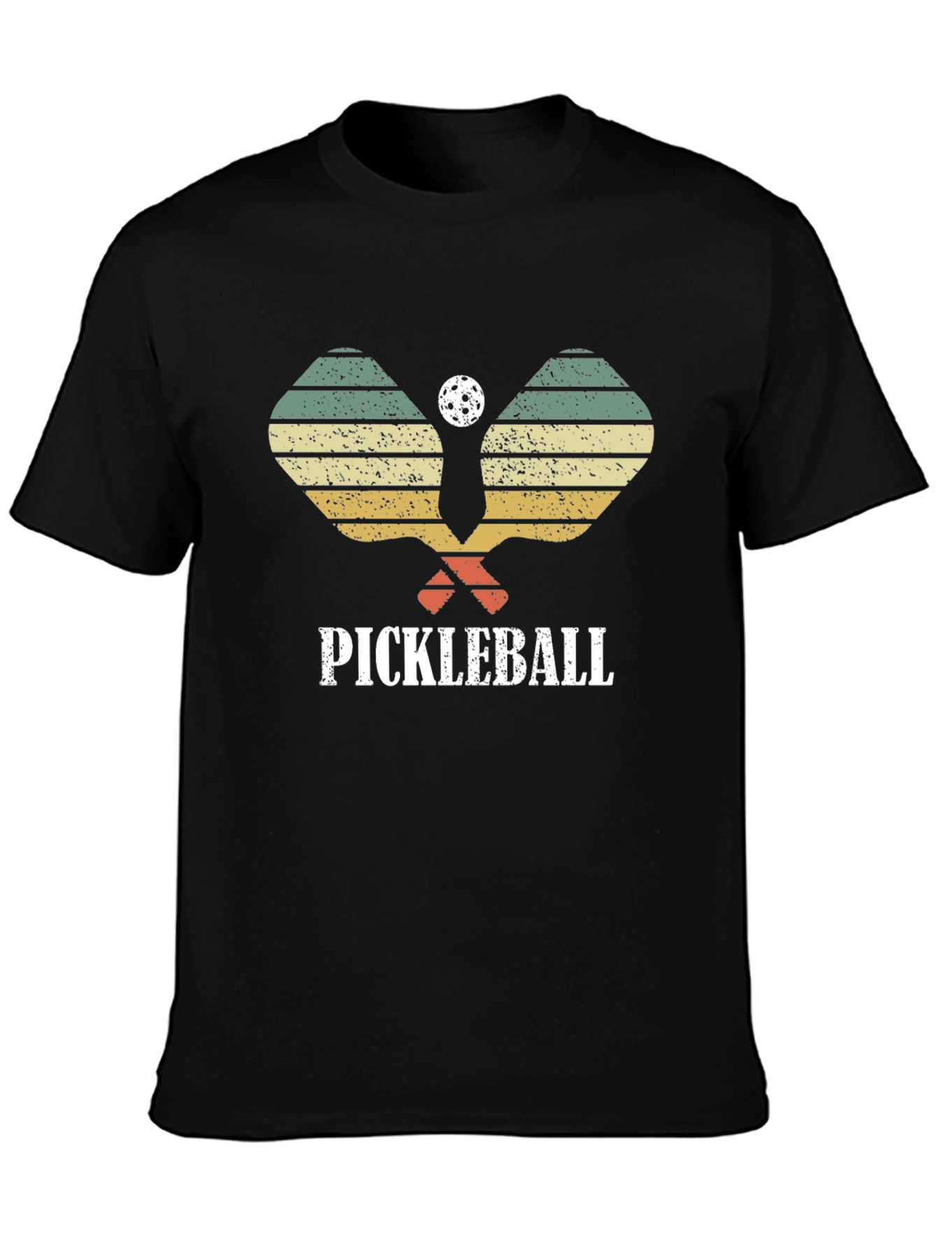 Retro Pickleball Paddle & Ball Graphic T-Shirt