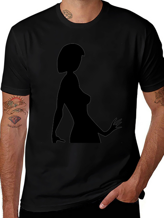 Silhouette Woman Graphic Tee - Black