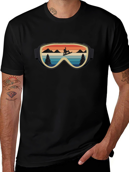 Retro Snowboarder Goggles Graphic Tee