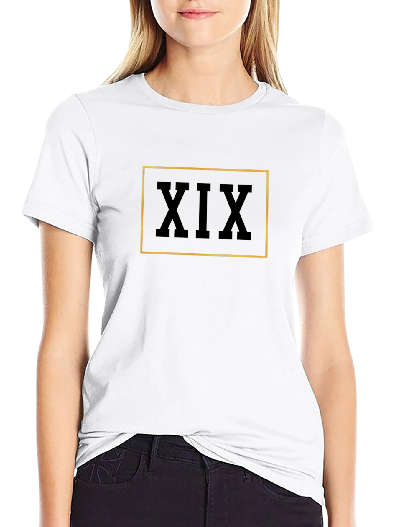 Mens Black T-Shirt with XIX Graphic
