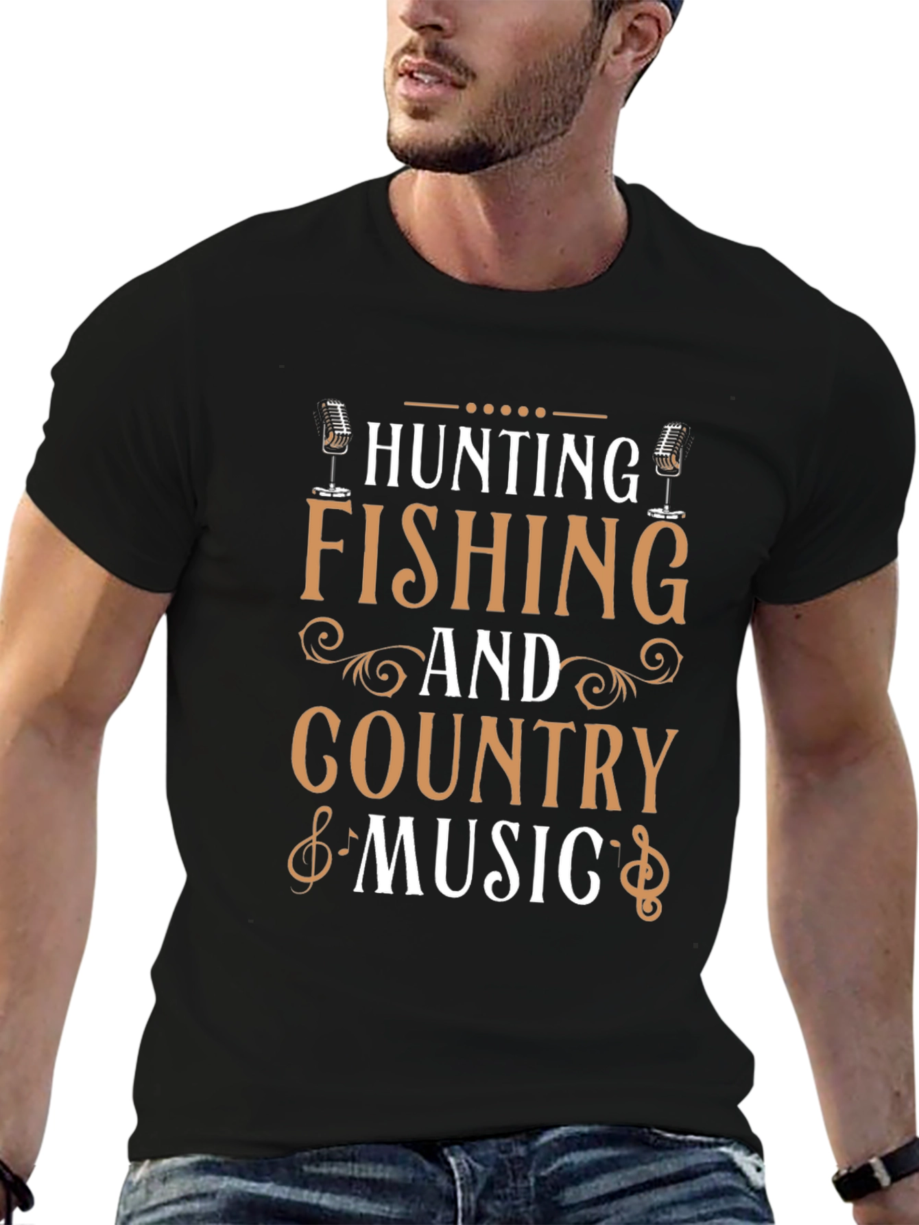 Hunting Fishing Country Music T-Shirt