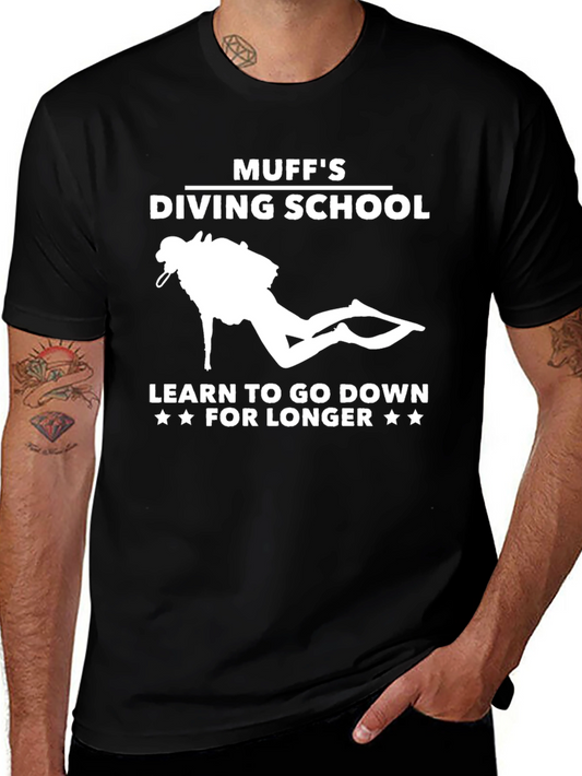 Muffs Diving School Black Graphic Tee