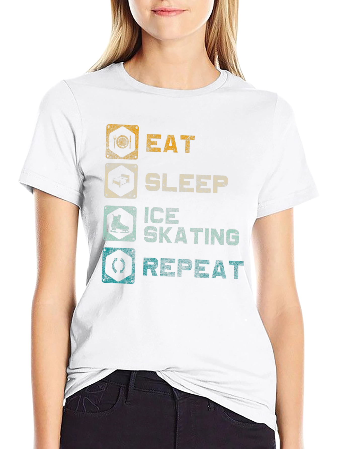Eat Sleep Ice Skating Repeat T-Shirt