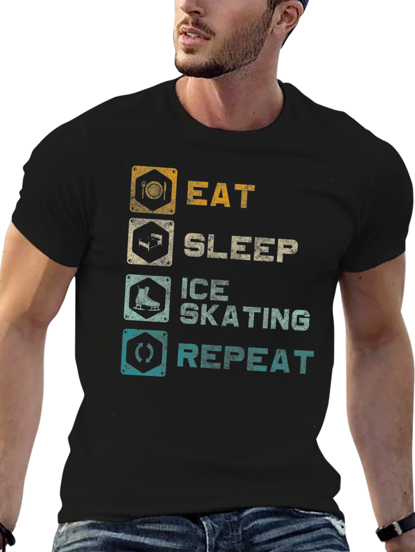 Eat Sleep Ice Skating Repeat T-Shirt