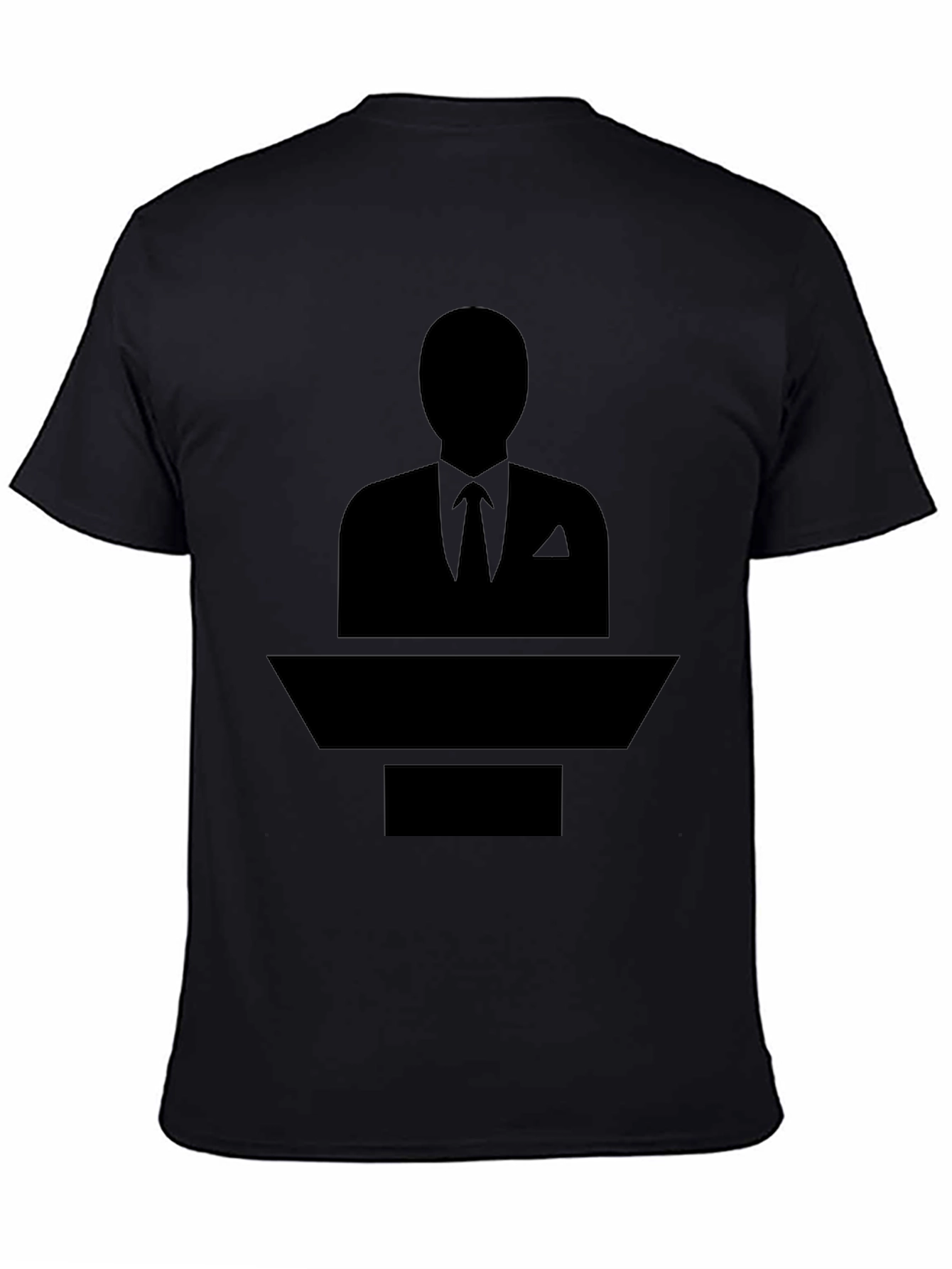 Black Silhouette Suit T-Shirt